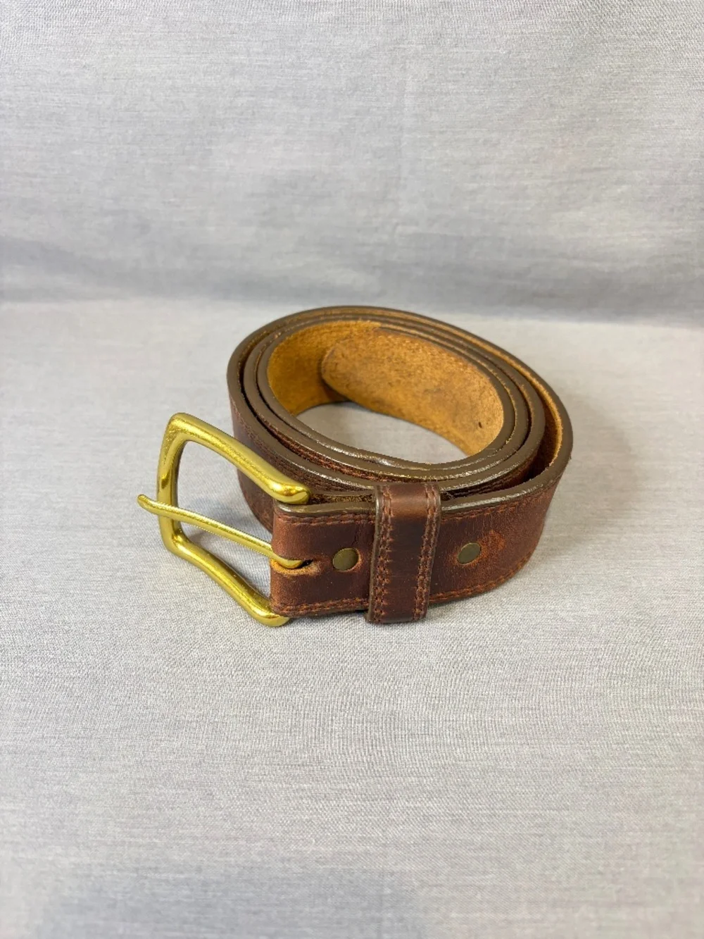 Red Wing Shoes Mens Leather Belt Size 40 Brass Buckle 96511 Brown Made In USA